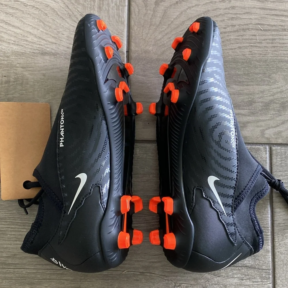 Nike Men’s Black Soccer Cleats with Bright Orange Studs